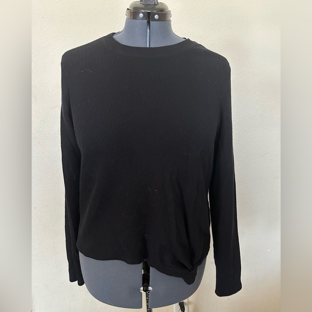 MADEWELL Ribbed long sleeve knotted tee - XXL